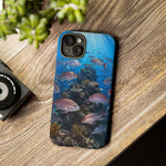 Snapper Reef Phone Case, Sunlit School Ocean Fishing Tough Cover