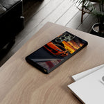 Orange C8 Z06 Flat Plane V8 Speed Art Tough Phone Case