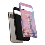 Praying Cherub Statue halo Vaporwave Aesthetic phone case