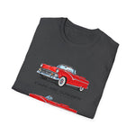 1955 Fairlane Sunliner Classic Car T-Shirt | Vintage Red Convertible
