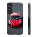 Red C8 Z06 Track Wing Tough Phone Case Cover Gift Art