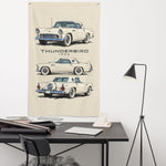 1956 Thunderbird Porthole Banner 34x56 Garage Man Cave Wall Decor Gift