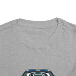 Cute Cartoon C6 Sports Car Toddler T-Shirt Funny Race Car Kids Tee Blue Stripe Car Shirt