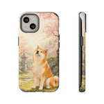 Akita under Cherry Blossoms Dog Breed Phone Case