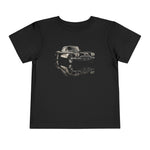 1959 Corvette Toddler T-Shirt – Black & Silver Classic Sports Car Graphic Tee