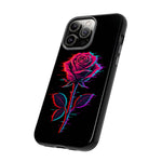 Glitch Rose Neon Phone Case Vaporwave Tough Cover