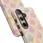Pastel Swirl Lollipops Tough Case | Candy Pattern Phone Cover
