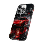 RX7 Phone Case Red, Night Drift JDM Sports Car Tough Cover, Gift