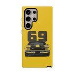 1969 Camaro Z28 Yellow Front View Muscle Car Tough Phone Case