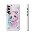 Pastel Panda Phone Case, Glitch Color Block Cover