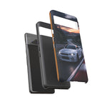 Skyline GT-R R34 White Nurburgring Speed Art Tough Phone Case
