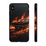 Black Charger Classic Muscle Flames Tough Phone Case Cover Gift