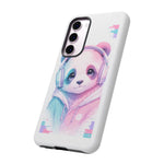 Pastel Panda Phone Case, Glitch Color Block Cover