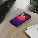 Classic Grid Sunset Vaporwave Art Tough Phone Case