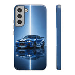 Blue R34 Skyline Phone Case, JDM Sports Car Racing Stripe Studio Cover