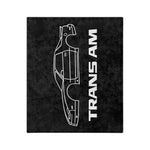 3rd Gen Firebird Trans Am Line Art Microfiber Throw Blanket Car Gift