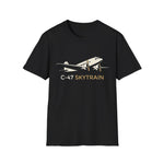 C-47 Skytrain Minimalist silhouette Aviation T-Shirt for Pilots and Airplane Enthusiasts