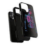 Neon Anatomical Skeleton Phone Case | Internal Displacement Art