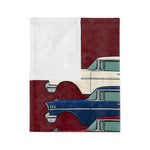 1957 Bel Air Five Color Side Profile Microfiber Throw Blanket Classic Car Gift