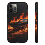 Black Charger Classic Muscle Flames Tough Phone Case Cover Gift