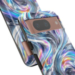 Chrome Metallic Swirl  Art Tough Phone Case
