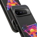 Synthwave Sunset Triangle Phone Case Retro Vaporwave Case