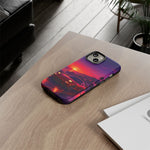 FD RX-7 Retro Sunset Sports Car Tough Case | Neon Vaporwave Beach Drive