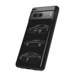 Black 300ZX Sports Car Tough Phone Case - Multi View