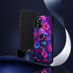 Synthwave Skull Neon Floral Vaporwave Art Tough Phone Case