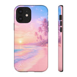 Pastel Beach Sunset Haze Vaporwave Art Tough Phone Case