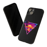 Synthwave Sunset Triangle Phone Case Retro Vaporwave Case