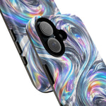 Chrome Metallic Swirl  Art Tough Phone Case
