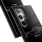 RX-7 outline car Tough Case | JDM sports car phone case