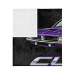 1970 Cuda Purple Muscle Car Blanket | Vintage Barracuda Throw