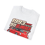 1993 911 RS America T-Shirt — Vintage Red Porsche Sports Car Graphic Tee
