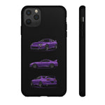 MK4 Supra Phone Case Purple, Three-View Vector Cover