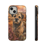Border Terrier Earthy Watercolor Art Tough Phone Case
