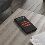 1969 Camaro SS Orange Triple View Muscle Car Tough Phone Case