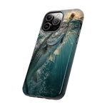 Striped Bass Phone Case, Sunset Topwater Strike Cover for Anglers