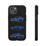Nova SS Phone Case Blue, Three-View Vector Tough Cover