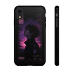 Melancholy Data Poster Phone Case, Glitch Anime Sky Tough Cover