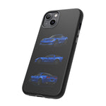 Blue C6 Z06 Phone Case, Three-View Vector Cover, Gift