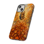Yorkshire Terrier Jumping in Autumn Leaves Tough Case | Fall Dog Phone Cover