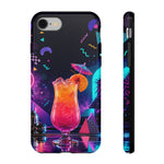 Neon Cocktail Phone Case | Retro 80s Tropical Drink Art