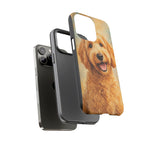 Goldendoodle Fluffy Curls Portrait Art Tough Phone Case