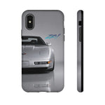 Silver C4 ZR1 Front View phone case | tough case for Vette Drivers