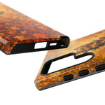 Yorkshire Terrier Jumping in Autumn Leaves Tough Case | Fall Dog Phone Cover