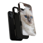 Ragdoll Kitten Phone Case, Blue Eyes Macro Portrait Cover, Gift