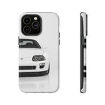 White MK4 Supra Phone Case, Retro 90s JDM Tough Cover for Car Enthusiasts