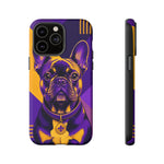 French Bulldog Pop-Art Portrait Tough Phone Case - Purple Gold